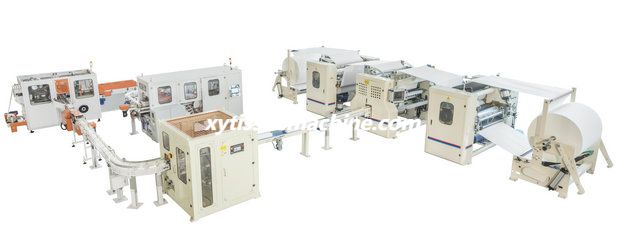 M&aacute;quina autom&aacute;tica de fabrica&ccedil;&atilde;o de papel para toalha de m&atilde;o e tecido facial dobr&aacute;vel em V (5)