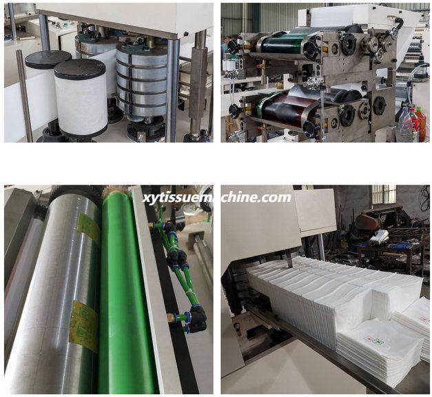 imagem detalhada da m&aacute;quina de tecido para guardanapo