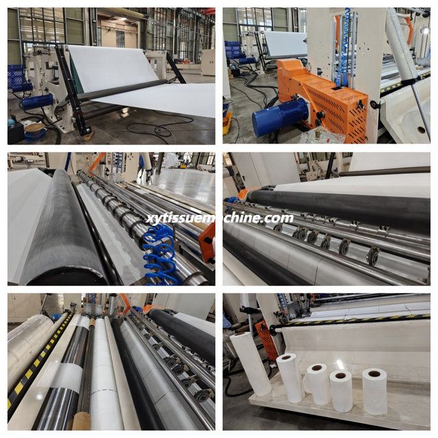 m&aacute;quina de corte e rebobinamento de rolo enorme