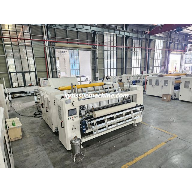 Máquina de fabricação automática de toalha de cozinha de papel higiênico de dois sistemas de perfuração automática