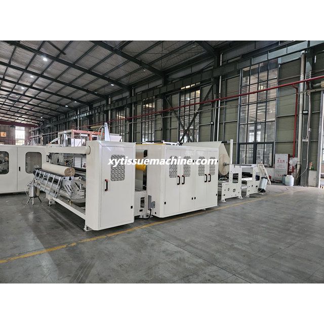 Máquina de fabricação automática de toalha de cozinha de papel higiênico de dois sistemas de perfuração automática