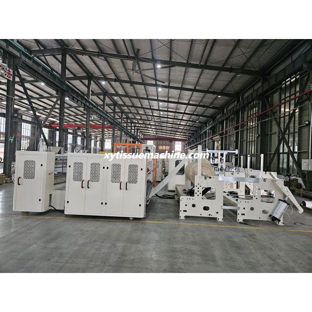 Máquina de fabricação automática de toalha de cozinha de papel higiênico de dois sistemas de perfuração automática